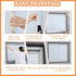 VOLLENC 125x195cm Plastic Window Covering for Winter WhiteWeatherproofing Window Insulation Kits with Full Frame Magic