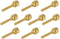 10 Pack Solid Brass Diamond Knurled Thumb Screws Knobs, 6-32 x 3/4 Inch Threads, Right-Hand Threads