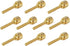 10 Pack Solid Brass Diamond Knurled Thumb Screws Knobs, 6-32 x 3/4 Inch Threads, Right-Hand Threads