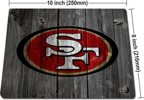 Wood Grain Design Sports Mouse Pad, Non-Slip Rubber Base Gaming Mousepad for Laptop & Office Supplies