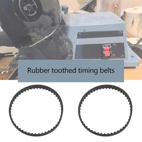 SING F LTD 2pcs 100XL 037 Timing Belt 50 Teeth 10mm Width Rubber Geared Cogged Belt Industrial Toothed Drive Belt 254mm Mechanical Replacement Belts Black