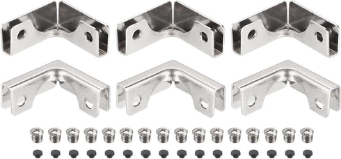Glass Fixing Clip, 6pcs for 3-6mm L-shaped Glass - Reinforced Bracket Clamp for Display Cabinet, Fish Tank