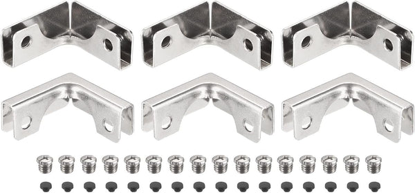 Glass Fixing Clip - 4pcs L-shaped Glass Combination Bracket Reinforced Clip Clamp for Glass Display Cabinet, Fish Tank