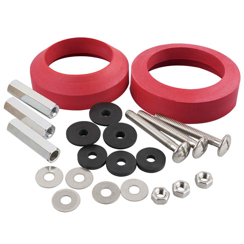 iFealClear 3" Tank to Bowl Toilet Repair Bolt & Gasket Kit, 2 Sets Stainless Steel for 3-Inch/3.5-Inch Toilets