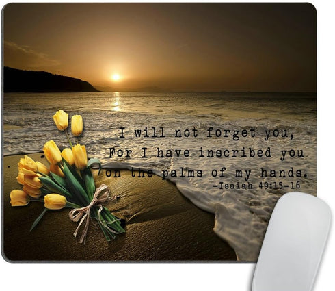Vintage Bible Verse Scripture Quotes Art Mouse Pad, Gaming Mouse Pad 9.5x7.9 inches