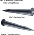 3W-120W Light,10.4 inches Aluminum Metal Ground Stake Spike Replacement for Outdoor Garden Spotlight Pathway Flood Wall
