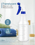 Eccliy 20 Pack 16 Oz Empty Spray Bottles for Cleaning | Leak Proof with Measurements and Adjustable Nozzle