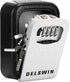 DELSWIN Wall Mounted Key Lock Box, Weatherproof Combo LockBox with 4-Digit Combination for Home, Airbnb, Hotel, School,
