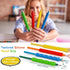 Seqiuay 4 (4 Sequiay Pcs Length Pencil Grips Handwriting, Textured Silicone Pencil Grip - ADHD Tools, Fidgets