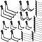 INCLY 36 Pack Heavy Duty Slatwall Hooks, Black Slatwall Panel Accessories for Garages, Retail Stores