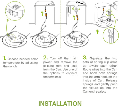 6 Inch 12W 2700K-5000K 1009LM 6 Inch, Dimmable ASD Black Retrofit LED Recessed Lighting - Can Lights for Ceiling Black