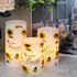 6H Set 3 Decor(3 4,5,6 Inches) Sunflower Flameless Flickering Candles with Timer, of Battery Operated White Real Wax