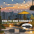 75FT 35+3 Bulbs, 2FT Bulbs Dimmable Commercial Outdoor String Lights with Waterproof Apart, & Connectbale, Grade Patio