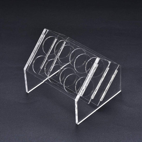 uxcell Slant Rack Acrylic Test Tube Holder, Clear, 6 Wells for 50ml Centrifuge Tubes