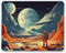 Space Themed Design Mouse Pad, Vibrant Color Travel Mouse Pad for Gaming, Cloth Mouse Pad, 26x21cm