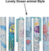 Maydahui 42 PCS Blue Sea Animal Gel Pens, Cute Kawaii Retractable Printing Pens for School Party Students