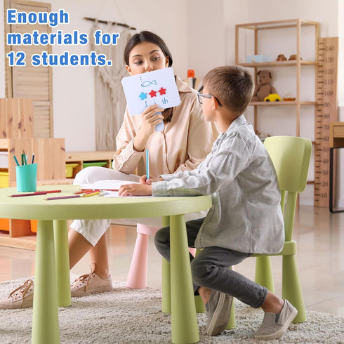 Seajan 12 Set Back to School Magnetic Dry Erase Board, Science of Reading Manipulatives for Preschool Classroom