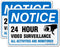 Video Surveillance Sign, All Activities Monitored, 2 Pack, 7 x 10 Inches, Rust Free Aluminum, Waterproof, UV Protected