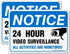 Video Surveillance Sign, All Activities Monitored, 2 Pack, 7 x 10 Inches, Rust Free Aluminum, Waterproof, UV Protected