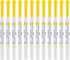 Zebra Pen Mildliner Double-Ended Highlighter Marker Set, 12-Pack, No Bleed Mild Lemon Yellow Ink, Broad & Fine Tips