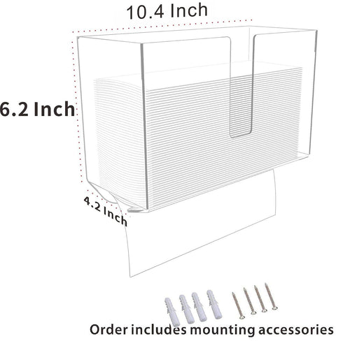 Towels,Pack 1 Cq acrylic Wall Mount Paper Towel Dispenser,Clear Folded Paper Towel Holder for Bathroom Toilet
