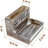 Farmhouse 2 Tier Mail Organizer, Rustic Wooden Desk Mail Holder, Countertop Letter Sorter, Office Desk Accessories