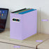 Oterri File Organizer, Small Storage Box, Cardboard File Folder Organizer, Collapsible File Box, Hanging File Organizer for Letter Size, Portable File Box with Handle, Only Box (Purple, 2 Packs)