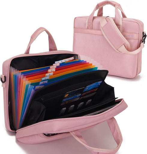BARDOLPH Accordion File Organizer with Handle, 12 Pocket Expanding File Folder with Zipper, Heavy Duty Organizer