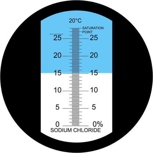 0-28% Salinity Refractometer ATC - Sodium Chloride Salt Level Tester for Sea Water, ±0.2% Accuracy