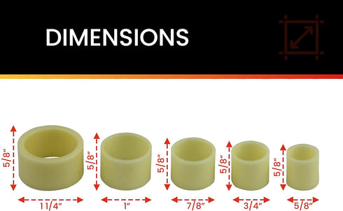 Hot Max 26009 Reducing Bushings for 3/4-Inch and 1-Inch Wide Wheels