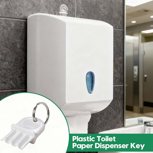 17Pcs Set E114 Paper Towel Dispenser Key with Metal Rings Universal Toilet Tissue Dispenser Key Replacement Keys