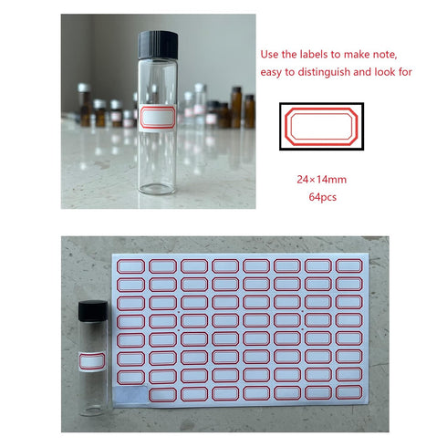 20ml Clear Glass Vials with Screw Caps and Plastic Stoppers, Leak-Proof Small Liquid Sample Vial, 12PCS