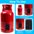YBEATY 2 Pcs Magnetic Gas Level Indicator Reusable Propane Tank Gauge Fuel Level Indicators Sticker Tank Gauge