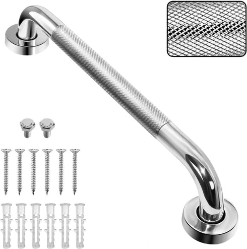 PAUANI 1/2 Pcs Wall Mounted Grab Bar Rail - Anti-Slip Bathroom Shower Grab