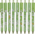 Maydahui 12PCS Green Matcha Frog Gel Pens, Cute Cartoon Animal Pen, Retractable Printing Pens for Office School Party