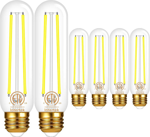 hansang T10 LED Bulb for Chandelier, E26 Base, 5000K Daylight, 40 Watt Equivalent, Dimmable, 6 Pack, 400LM