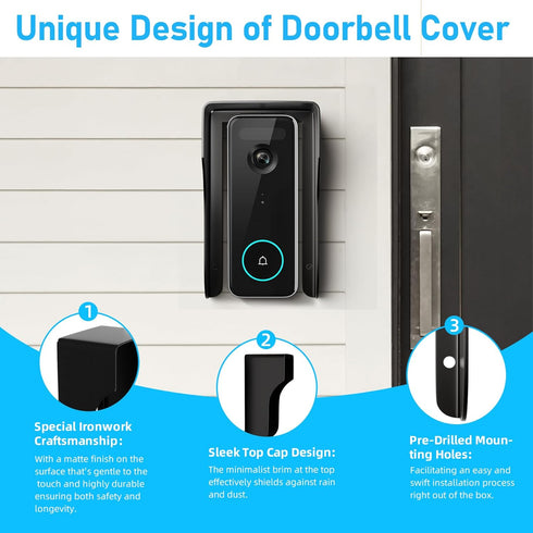 Doorbell Rain Cover for Ring Doorbell, Waterproof Anti-Glare Cover, Outdoor Keypad Protector