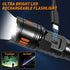 2 Pack, 6 AYL Rechargeable Flashlights Super Bright High Lumens Flash Light, Modes Zoomable Linternas with LCD Display