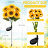 4 Pack 24 45 Ip65 VIHOSE Sunflower Solar Lights with Sunflowers LED Waterproof Outdoor Stake Lights with Upgraded Solar
