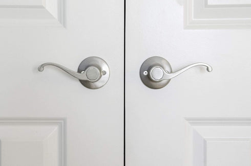 Design House 781815 Satin Nickel Scroll Door Lever, Dummy/Decorative
