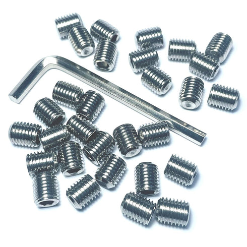 ZDingTech 50pcs Set 5/16-24 3/8" inch 304 Set 5/32 Wrench.(3/8" Screws x Stainless Steel Allen Head Hex Socket Screws
