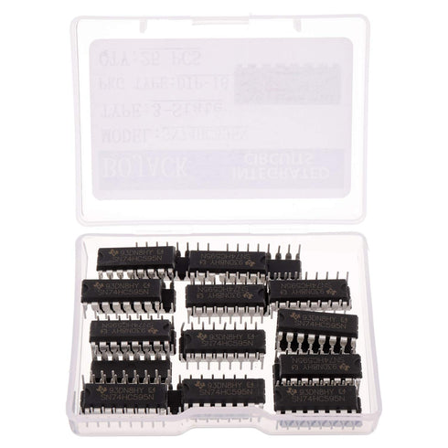 BOJACK SN74HC595N 8-Bit Counter Shift Registers - Integrated Circuits DIP-16 (Pack of 25)