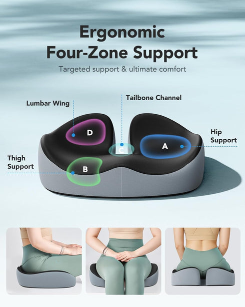 Tailbone HUANUO Seat Cushion for Office Chair, Extra Large Memory Foam Cushion for Office Chair,Car & Wheelchair