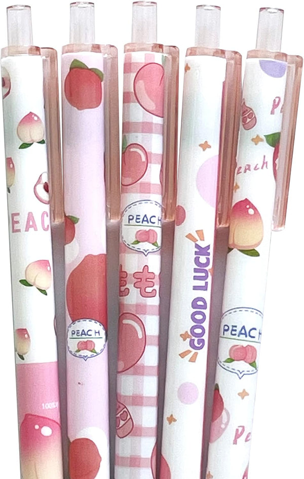 sencoo 5 Pack Gel Pens, Retractable Black Ink Rollerball Pens for Students, Office, School Prize Gifts