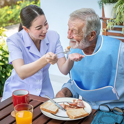 KAYNO Adjustable Rehabilitation Bib for Elderly Care with Pocket