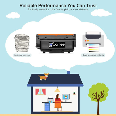Cartlee Compatible Toner Cartridge Replacement for Xerox Workcenter 3335 - High Yield 106R03624 for 15000 Pages (Black)