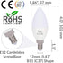 Simba Lighting LED Candelabra Light Bulbs B11 (C37) Candle Shape E12 Base (6 Pack) | Decorative 7W 60W Replacement 110V, 120V for Chandelier, Ceiling Fan, PC Cover, Non-Dimmable, Daylight 5000K by Simba Lighting