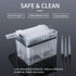 FOUR E'S SCIENTIFIC 1mL Universal Pipette Tips, 1000ul Sterile Racked Tips, Non-pyrogenic, 1 Rack 96 Tips