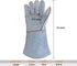 Welding Gloves 16 Inches - Heat Fire Resistant Leather Mitts for Tig/Mig/Stick and BBQ