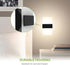 8 Inch 10W 2700K-5000K Dimmable ASD Indoor LED Wall Sconce - Black Wall Sconce Lights for Living Room, Bedroom
